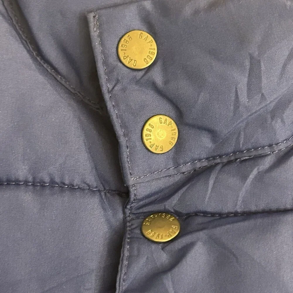 GAP Kids Vest Boys Large Blue Full‎ Zip Front Zipped Pockets Outdoors Preppy